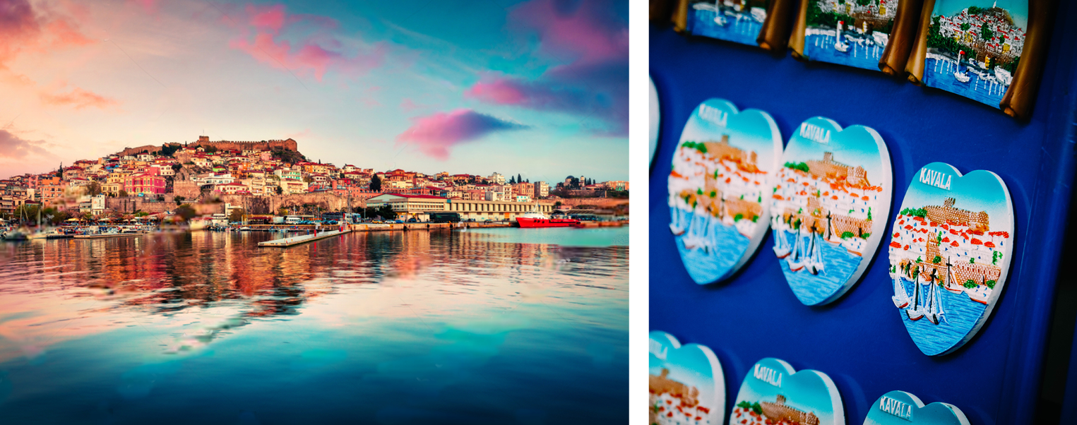 Вид на старый город, магниты в сувенирной лавке